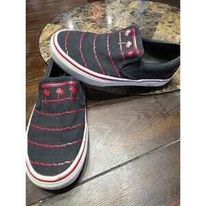 In N Out Burger Black Slip On Casual Sneakers Shoes Women's Size 6.5